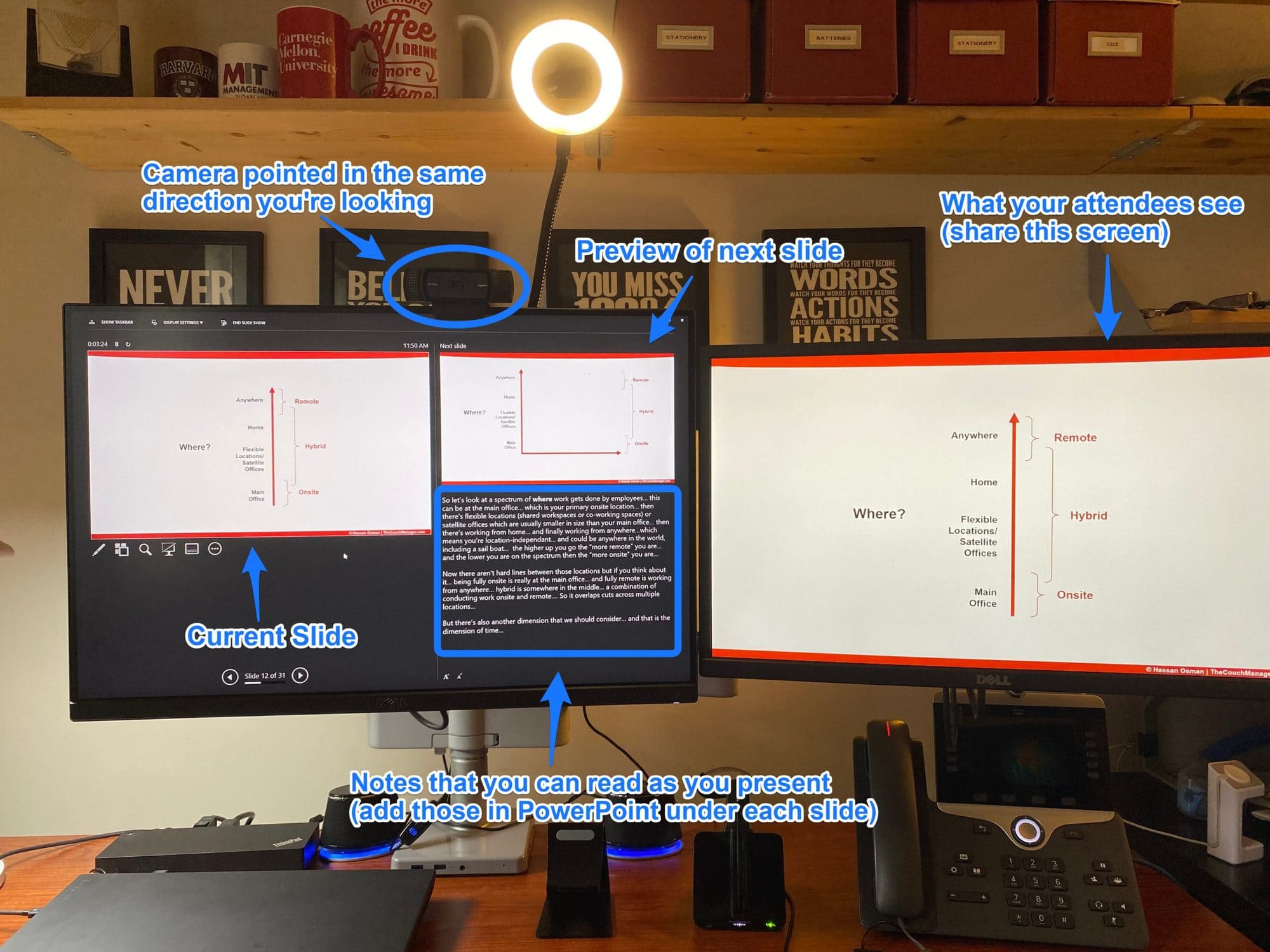 How To Read Notes While Presenting PowerPoint Slides The Couch Manager