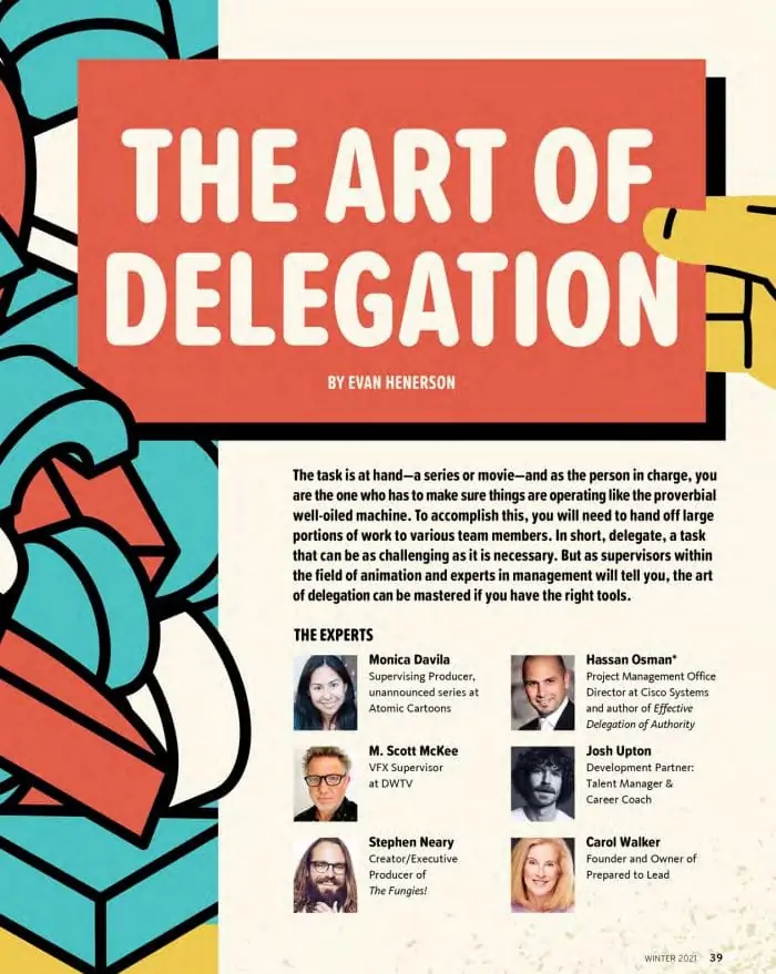 The Art of Delegation from Keyframe Magazine